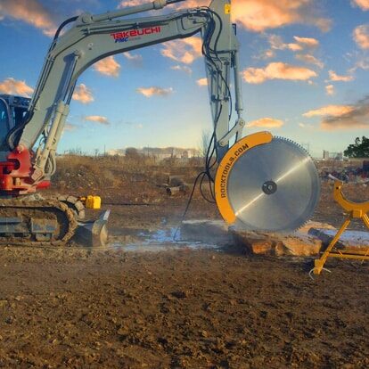 Rock Tools Concrete Saw cutting stone